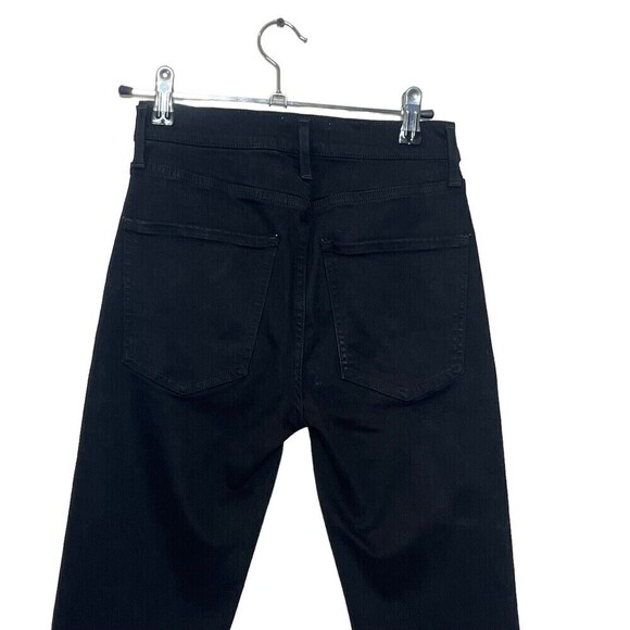 AGOLDE Sophie Crop Jeans Jet Black Mid Rise Dark Wash Women’s Size 25 - Picture 6 of 13